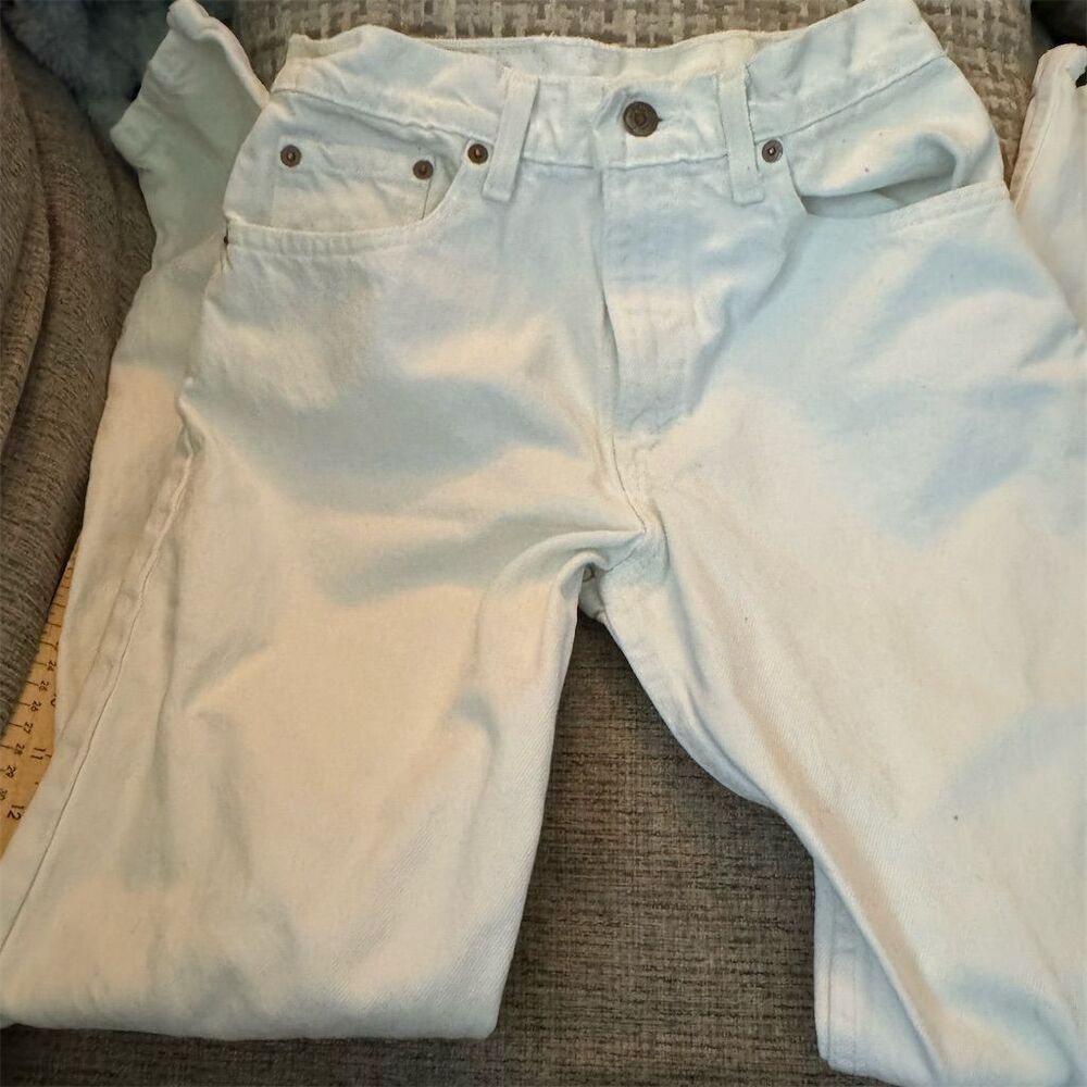 Vintage Levi's 550 Women's White Tapered Relaxed Fit Jeans Size 7